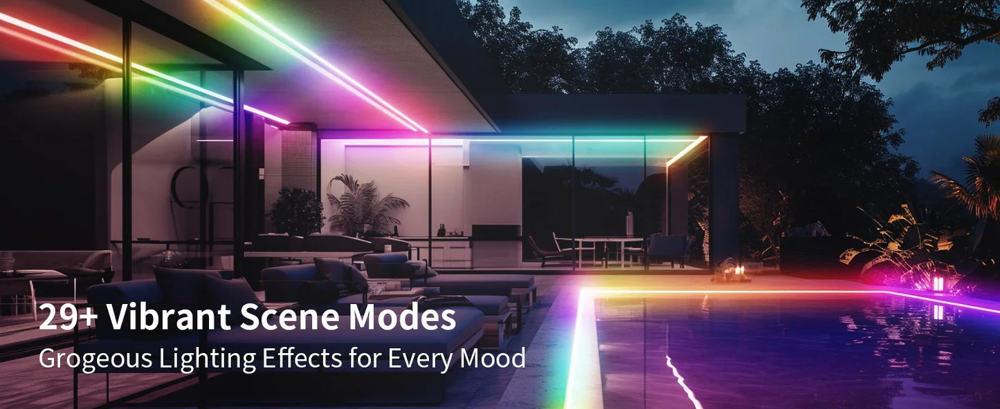 LED Neon RGBIC Lights 8M 16M 72Leds/m LED Lights with RF Remote Bluetooth Flexible Waterproof Music Sync DIY Design Lights Decor