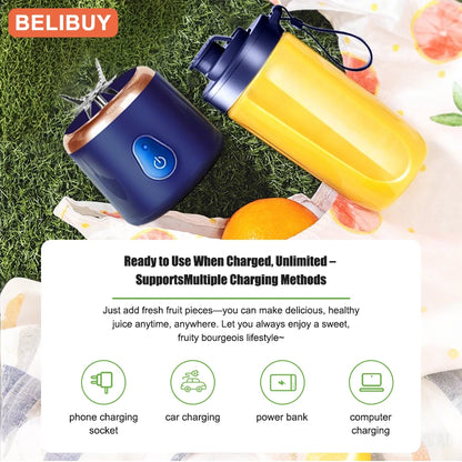 400ml Portable Juicer Blender  Electric Fruit Juicer USB Charging Lemon Orange Fruit Juicing Cup Smoothie Blender Machine