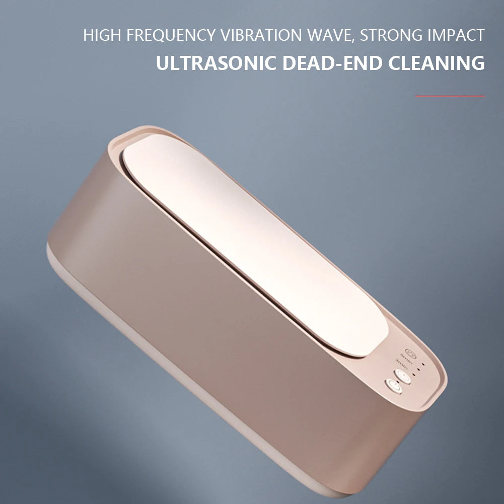 Portable Ultrasonic Cleaning Machine 45KHZ High Frequency Vibration Cleaner 360° Timing Washing for Jewelry/Eyeglass/Makeup Tool