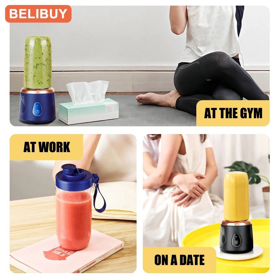 400ml Portable Juicer Blender  Electric Fruit Juicer USB Charging Lemon Orange Fruit Juicing Cup Smoothie Blender Machine