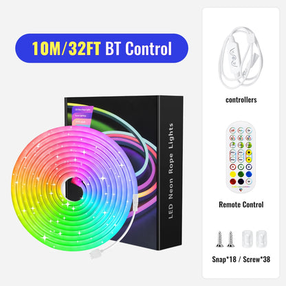 LED Neon Strip Light ,3/5m Smart LED WIFI APP RGB ,16Colors, DIY Light Waterproof Flexible Light Strip Work With Alexa