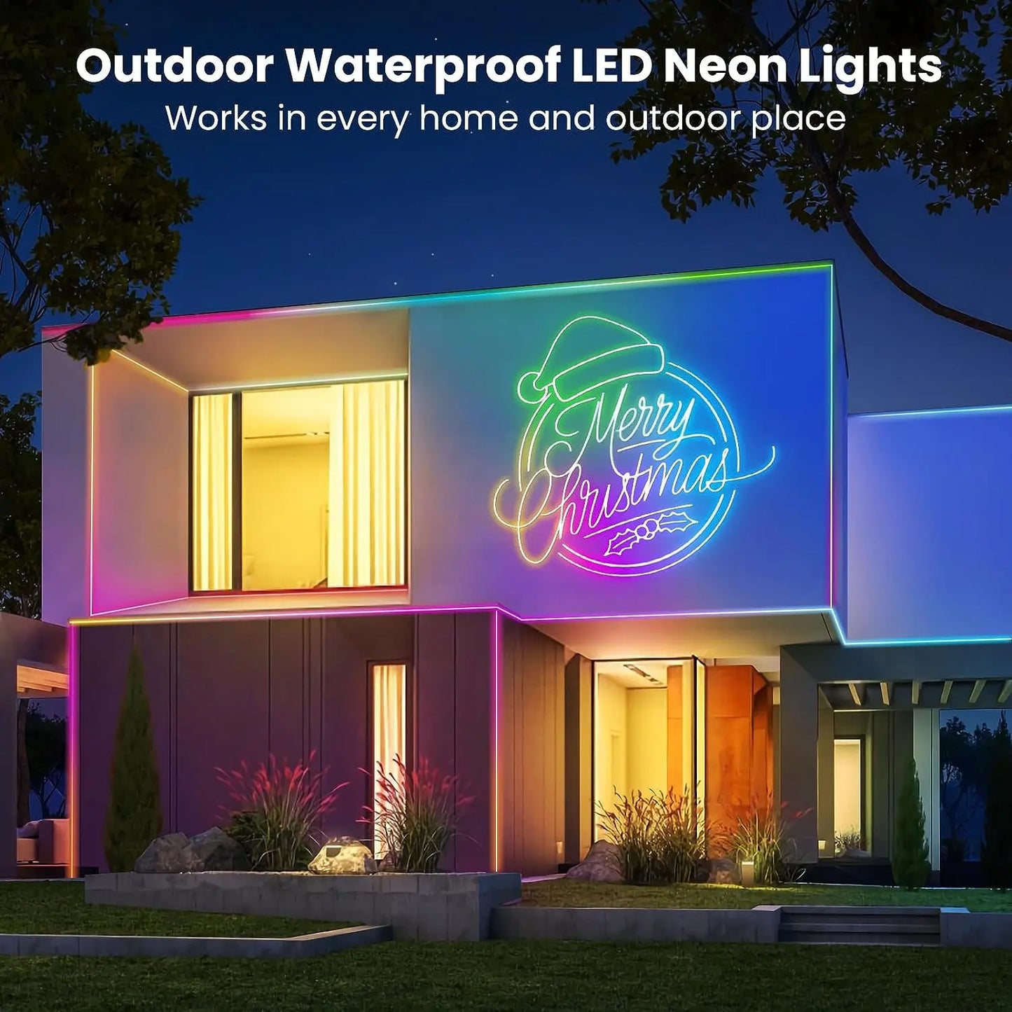LED Neon Strip Light ,3/5m Smart LED WIFI APP RGB ,16Colors, DIY Light Waterproof Flexible Light Strip Work With Alexa