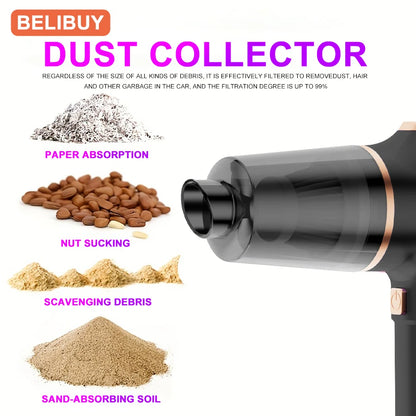 BELIBUY Wireless Car Vacuum Cleaner Home Appliance Sofa Office High-Power Household Cleaning Machine Mini Vacuum Carpet Cleaner