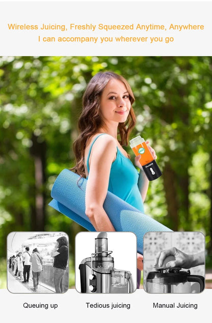 530ML Electric Juicer Portable Smoothie Blender USB Rechargeable Multifunction Fruit Mixer Machine Mini Juicer Maker Blender Cup