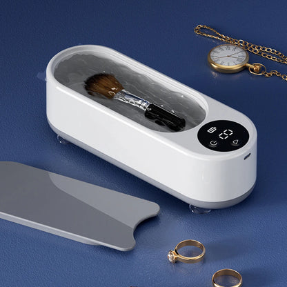 Ultrasonic Jewelry Cleaner Machine Portable Glasses Cleaner Eyeglass Washing Tool USB Rechargeable for Retainer Eyeglass Watches